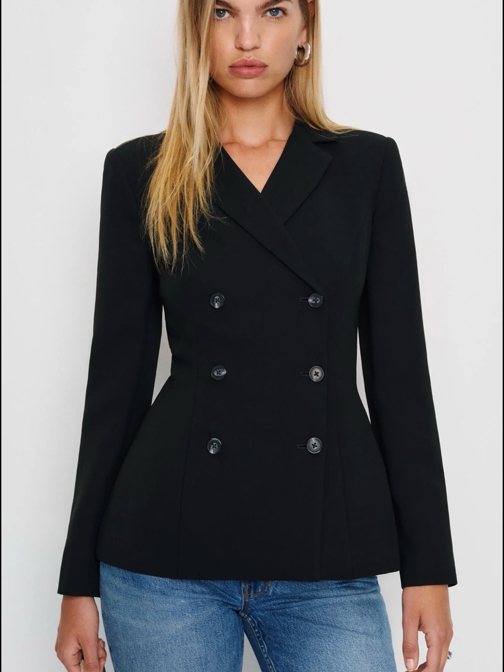 Reformation Caden Blazer Black - Size S - BRAND NEW - Picture 4 of 7